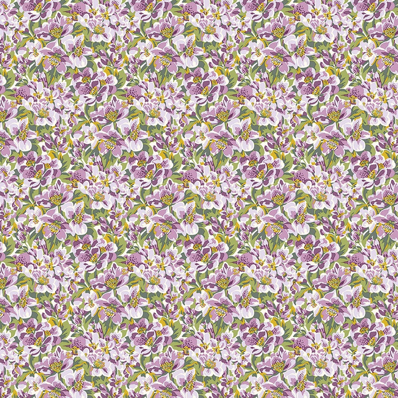 Hillside Rhododendron-Fat Quarter 18"x22" & Half Yard 18"x44" & Full yard 36"x44"