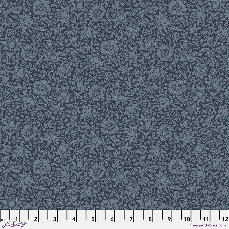 Mallow Navy-Fat Quarter 18"x22" & Half Yard 18"x44" & Full yard 36"x44"