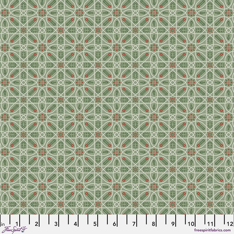 Mini Brophy Trellis Sage-Fat Quarter 18"x22" & Half Yard 18"x44" & Full yard 36"x44"