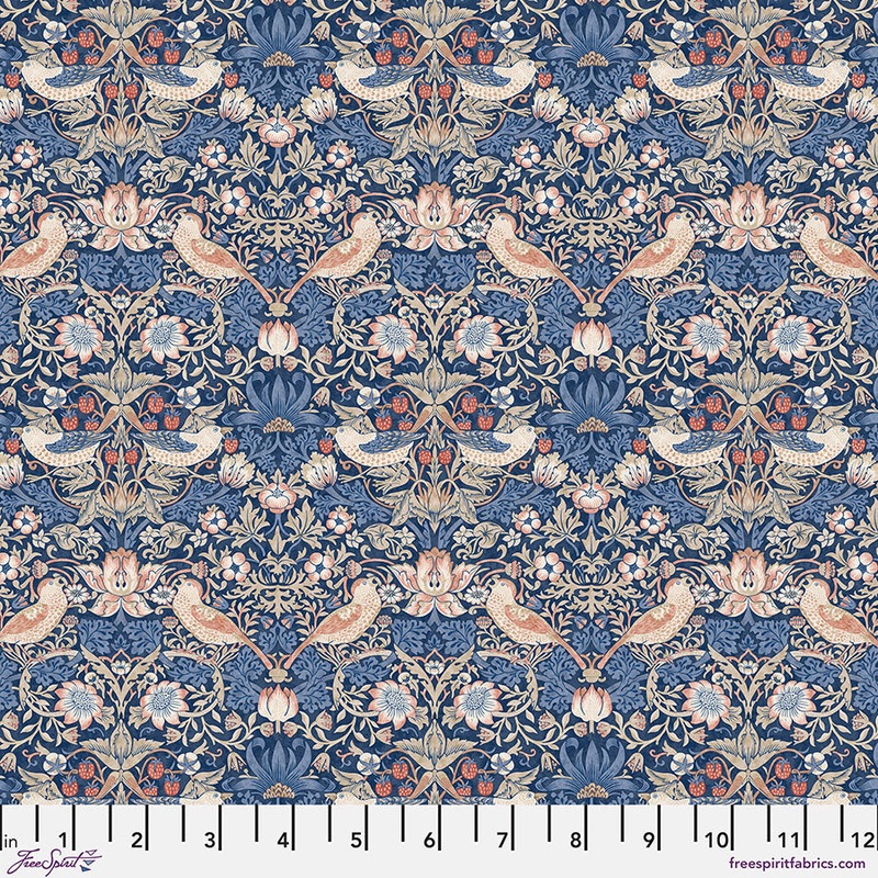 Mini Strawberry Thief Inky-Half Yard-Full yard