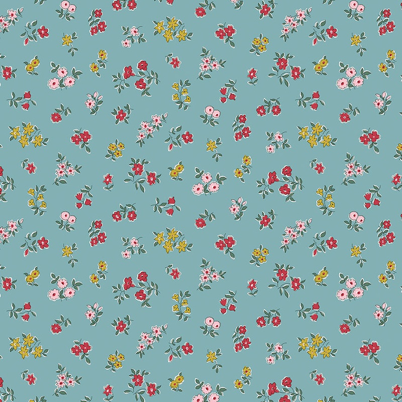 Posy Sprig 4-Fat Quarter 18"x22" & Half Yard 18"x44" & Full yard 36"x44"