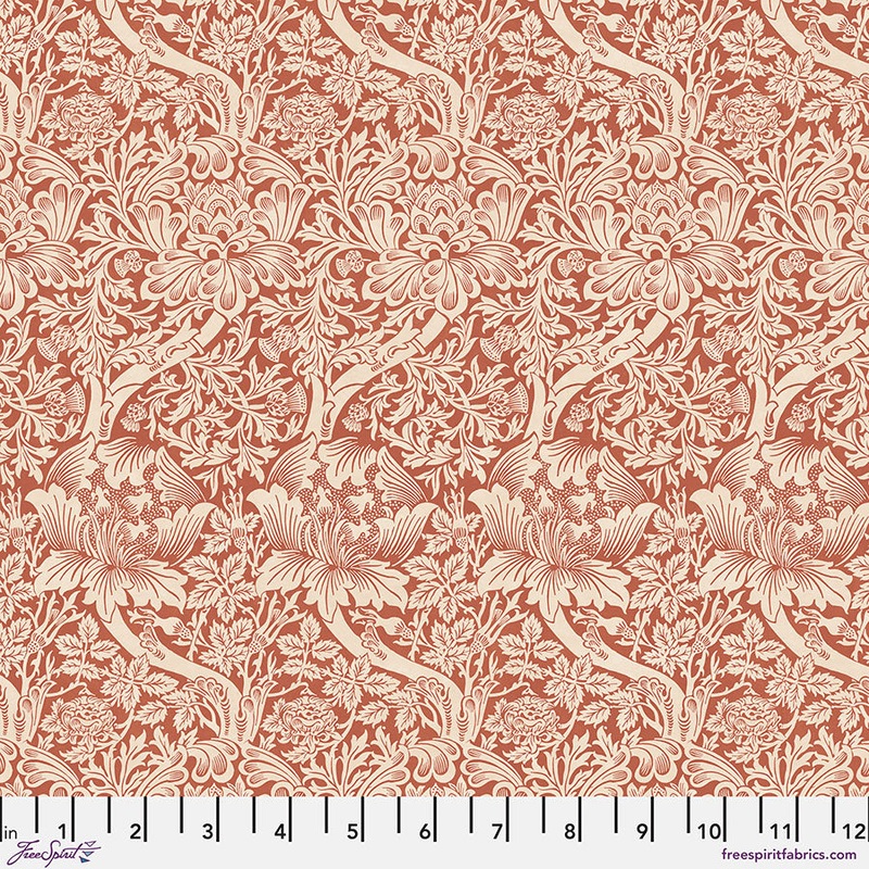 Rose and Thistle Madder-Fat Quarter 18"x22" & Half Yard 18"x44" & Full yard 36"x44"