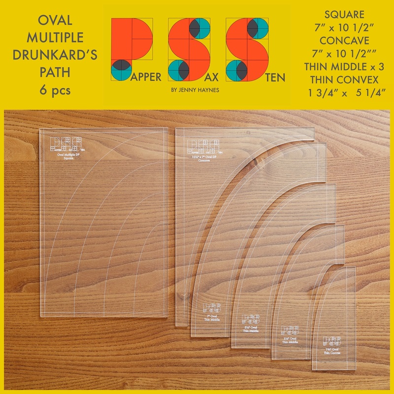 Set 9-Oval Multiple Drunkard's Path-6pcs