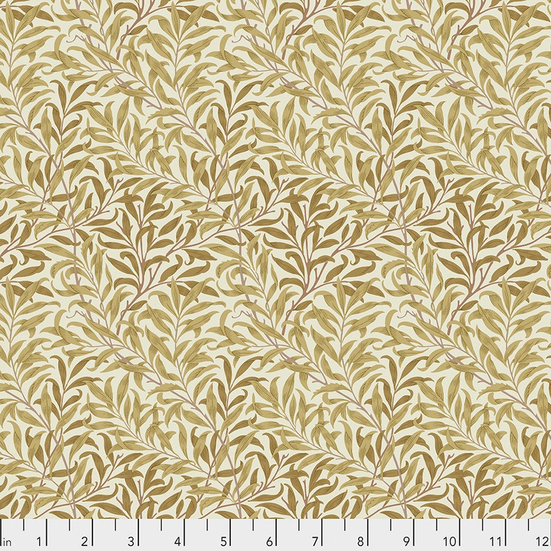 Standen- Willow boughs gold-Fat Quarter 18"x22" & Half Yard 18"x44" & Full yard 36"x44"