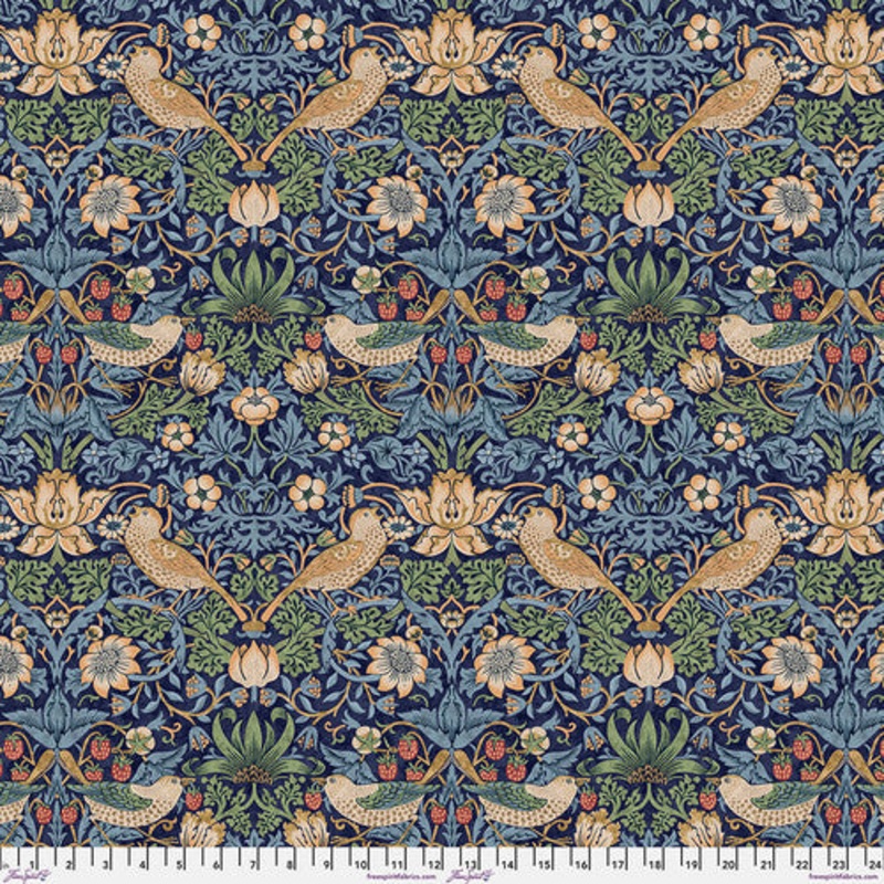 Strawberry Thief 108 wide backing fabric Multi