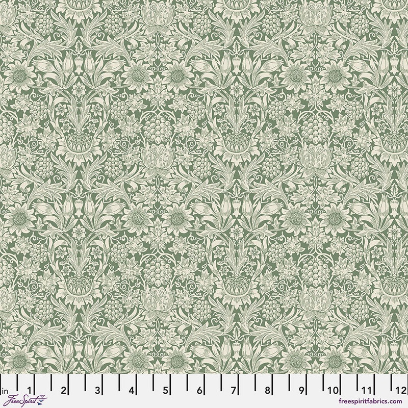 Sunflower Herbal-Fat Quarter 18"x22" & Half Yard 18"x44" & Full yard 36"x44"