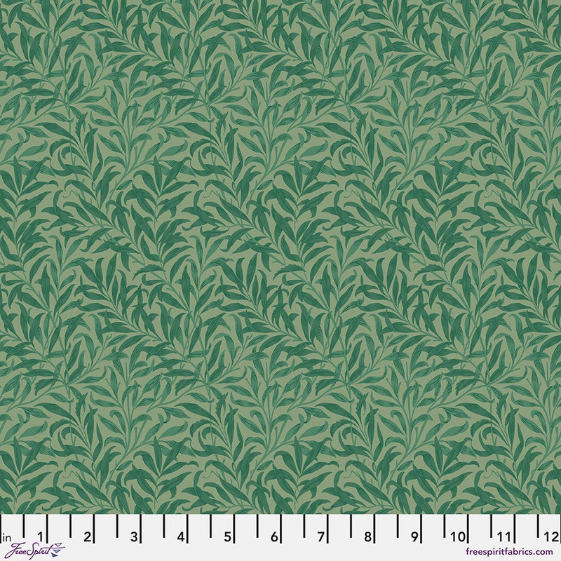 Willow Boughs Green-Fat Quarter 18"x22" & Half Yard 18"x44" & Full yard 36"x44"