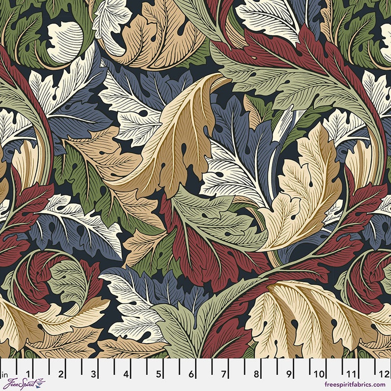 Acanthus Ink-Half Yard 18"x44" & Full yard 36"x44"