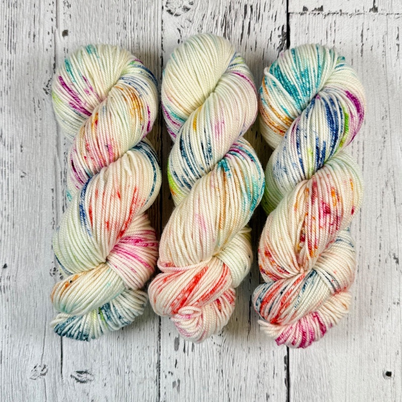 Confetti Cake - Merino DK / Light Worsted - Dyed Stock