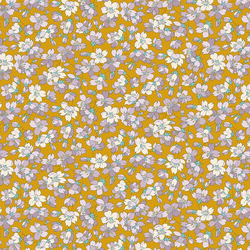 Heirloom Spring-Anemone Charm-Fat Quarter 18"x22" & Half Yard 18"x44" & Full yard 36"x44"