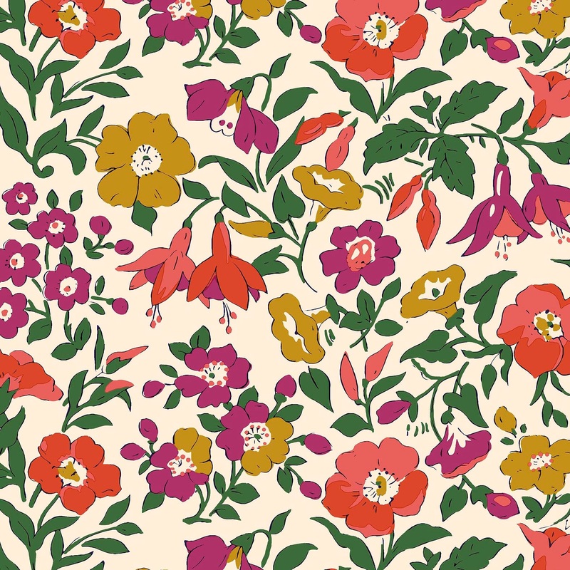 Liberty wide width backing fabric-per half yard- Mamie Field A