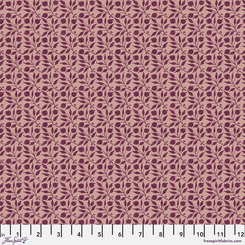 Rosehip Plum-Fat Quarter 18"x22" & Half Yard 18"x44" & Full yard 36"x44"