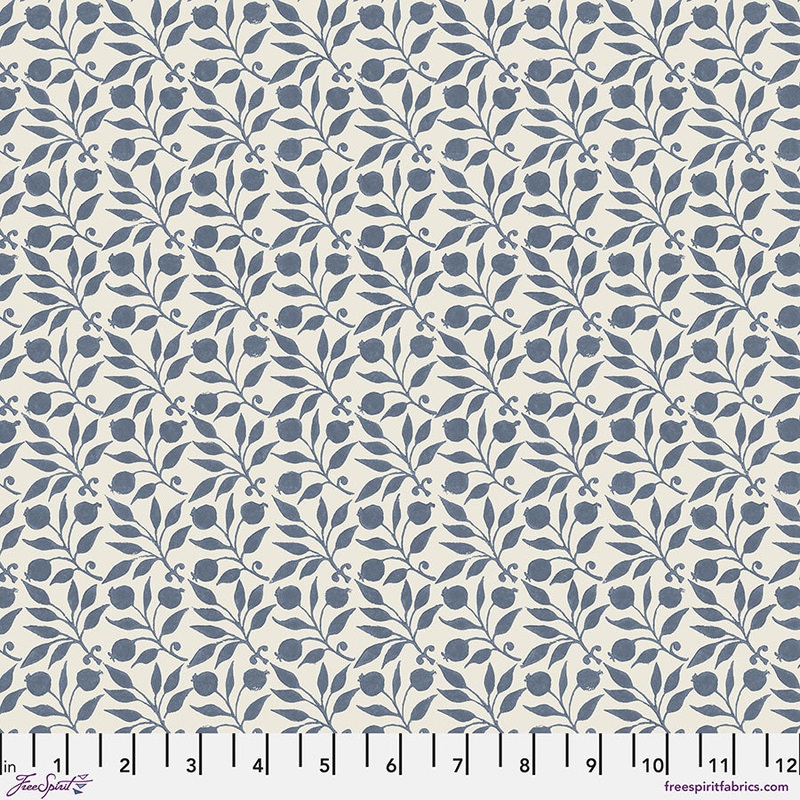 Rosehip Slate-Fat Quarter 18"x22" & Half Yard 18"x44" & Full yard 36"x44"