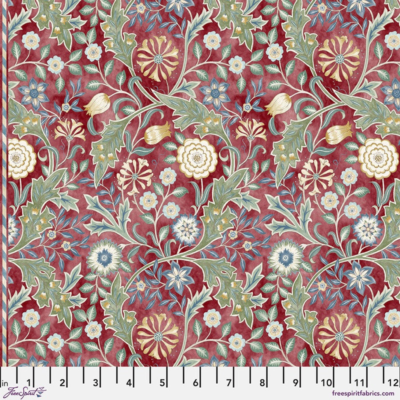 Wilhelmina Crimson-Half Yard 18"x44" & Full yard 36"x44"