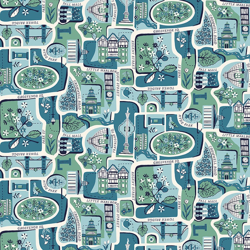 Charming city A-Half Yard 18"x44" & Full yard 36"x44"