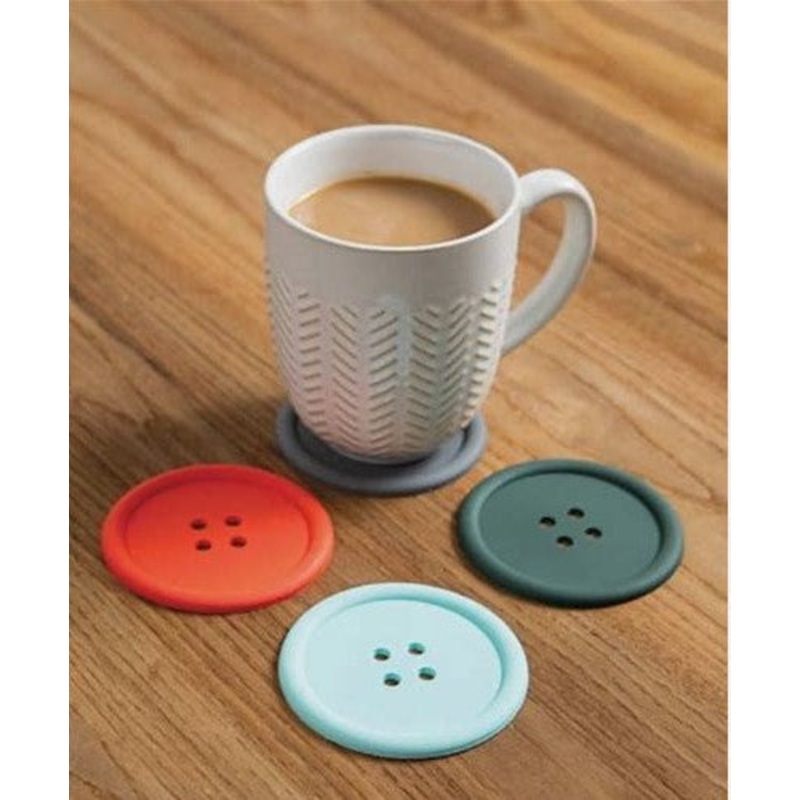 Coasters - Silicone Buttons