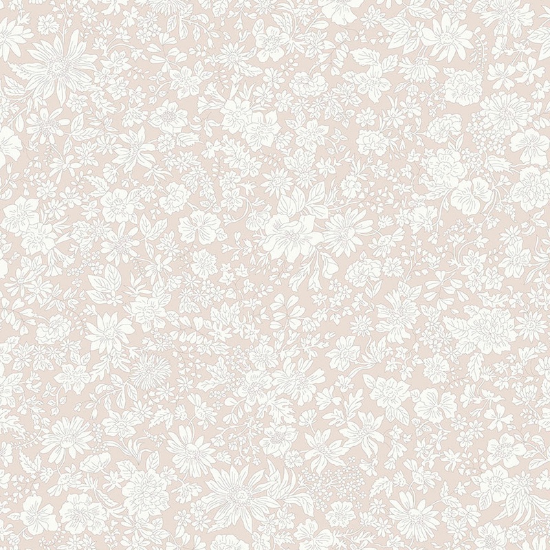 Liberty wide width backing fabric-per half yard- Emily Blossom Parchment