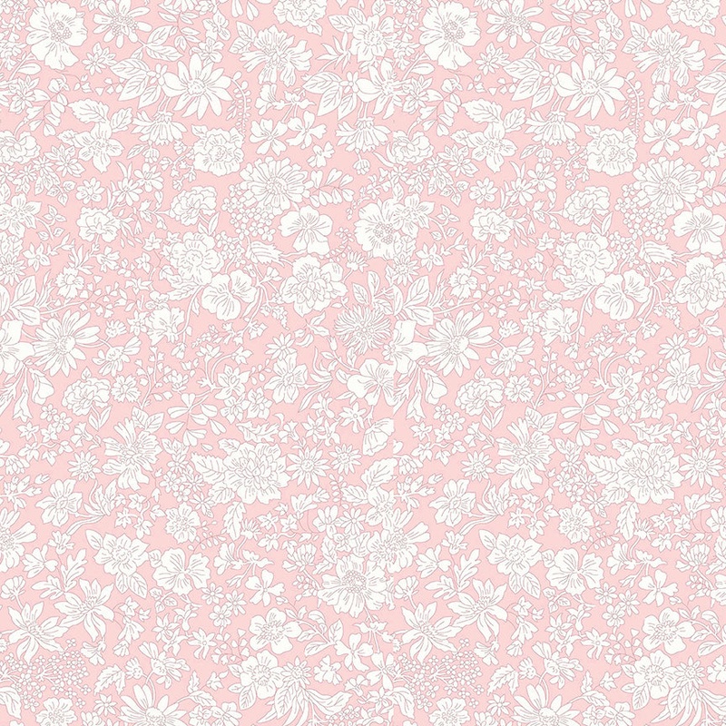 Liberty wide width backing fabric-per half yard- Emily Blossom Powder Rose