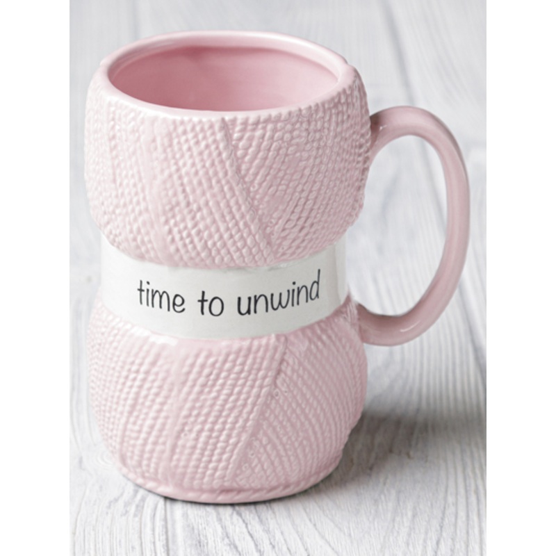 Pink Yarn Mug - Time to Unwind