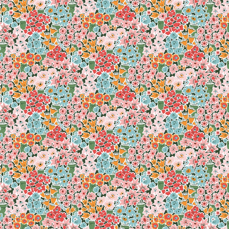 Rossellie Blooms B-Half Yard 18"x44" & Full yard 36"x44"