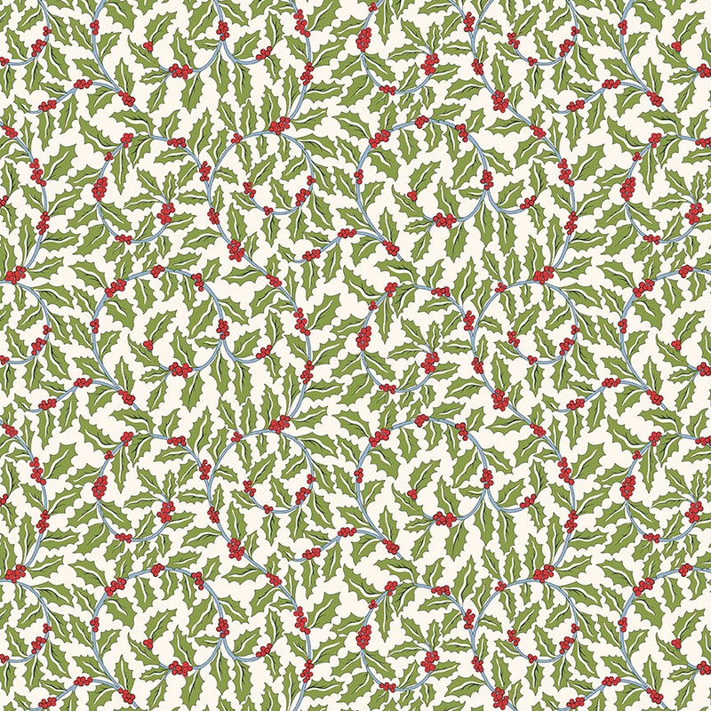 Swirling Holly B-Half Yard 18"x44" & Full yard 36"x44"