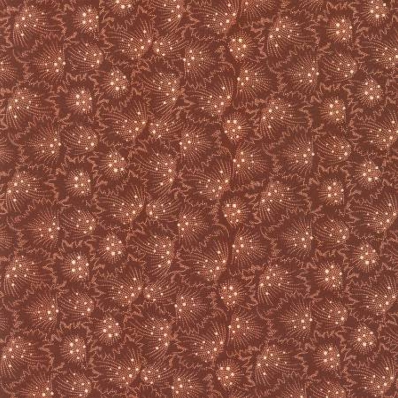 Leaves Burgundy 108 Cotton (AZUX2139895)  Sold in UNITS of  metre