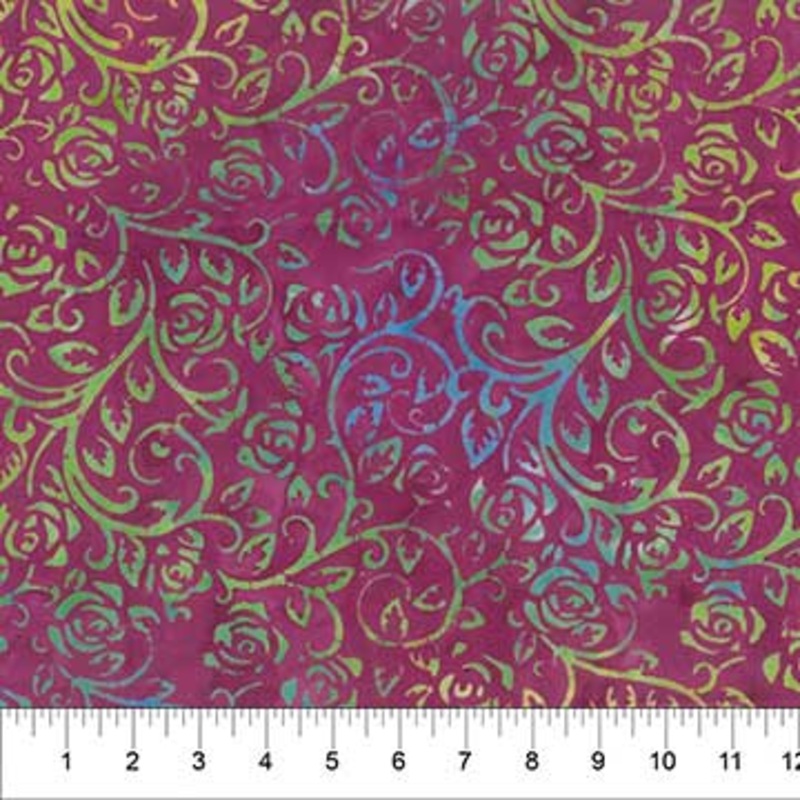 Midnight Pink Banyan Batik 104 Cotton (B80881-26)   Sold in UNITS of  metre