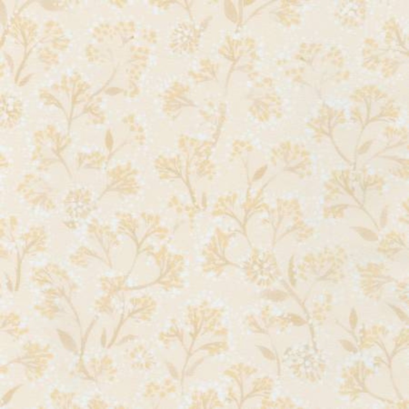 Flowers Cream 108 Cotton (WELDX2113684)  Sold in UNITS of  metre