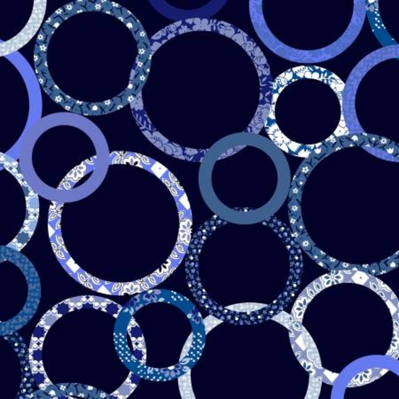 Twilight Patchwork Rings 108 Cotton (52928W-2)  Sold in UNITS of  metre