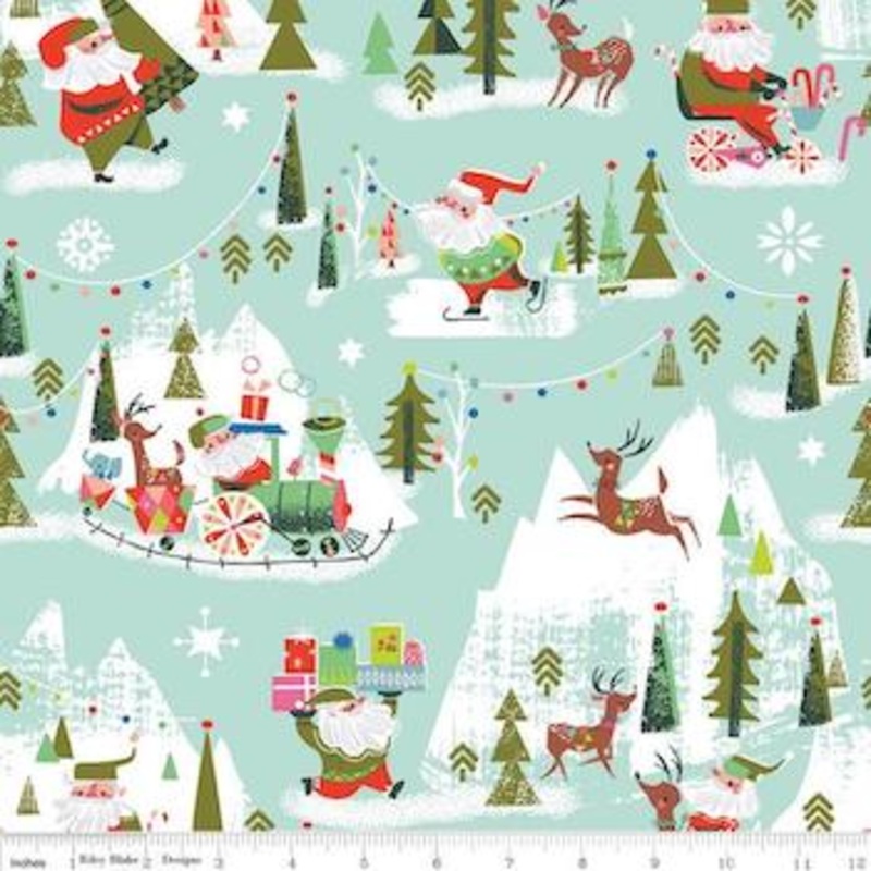 Winter Santa - Mint $11.49/ Yard