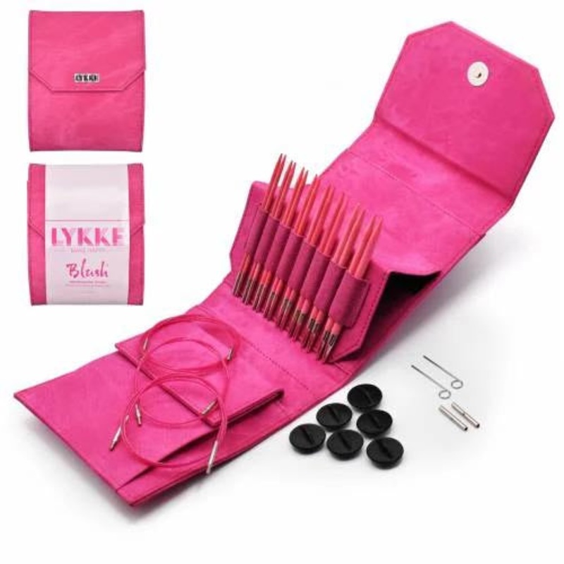 Lykke 5 IC Birchwood Knitting Needle Starter Set - BLUSH