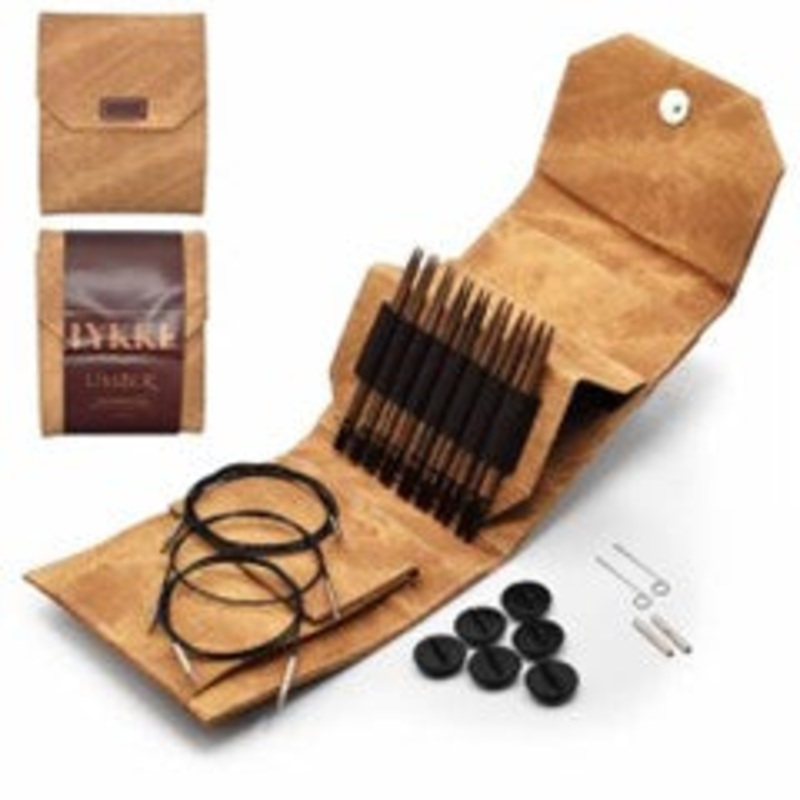 Lykke 5 IC Birchwood Knitting Needle Starter Set - UMBER