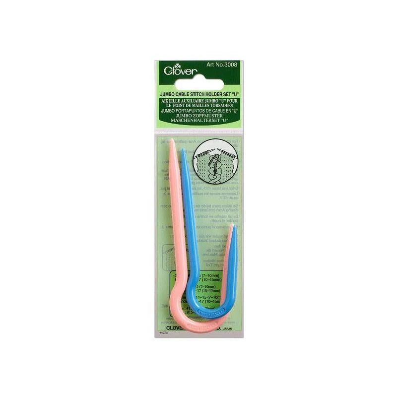 Clover Cable Stitch Holder Set U - Jumbo