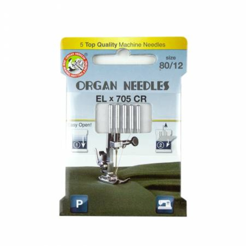 Organ Needles ELx705 Chromium Size 80/12 Eco Pack (3000126)