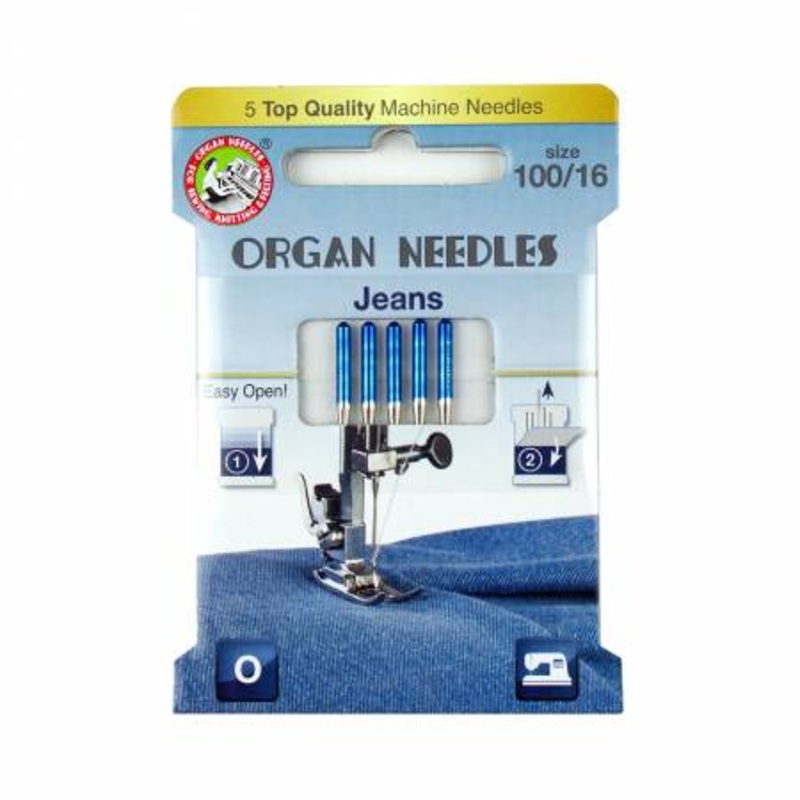 Organ Needles Jeans Size 100/16 Eco Pack (3000114)