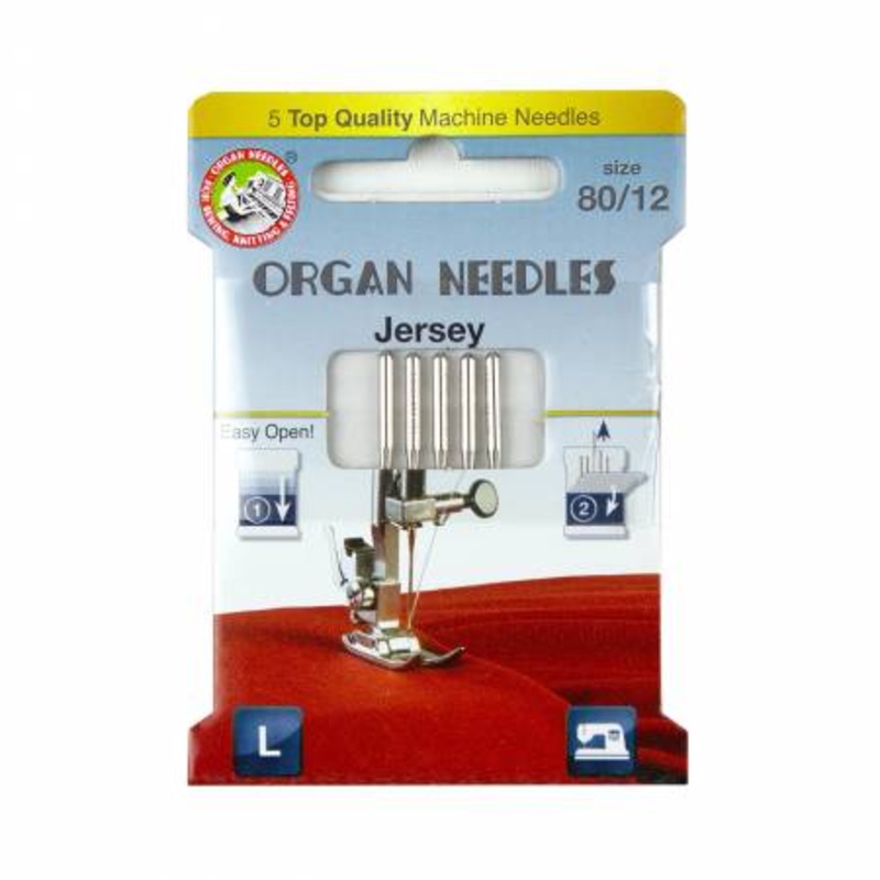 Organ Needles Jersey Size 80/12 Eco Pack (3000109)