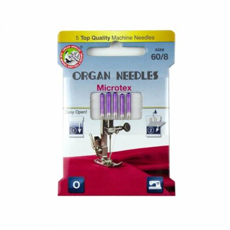 Organ Needles Microtex Size 60/8 Eco Pack (3000118)