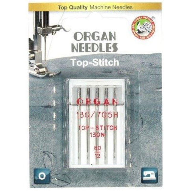 Organ Needles Top Stitch Size 80/12 Blister Pack (5600080BL)