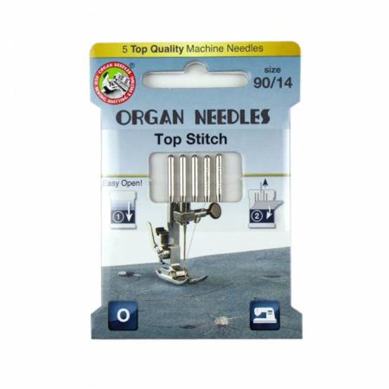 Organ Needles Top Stitch Size 90/14 Eco Pack (3000125)