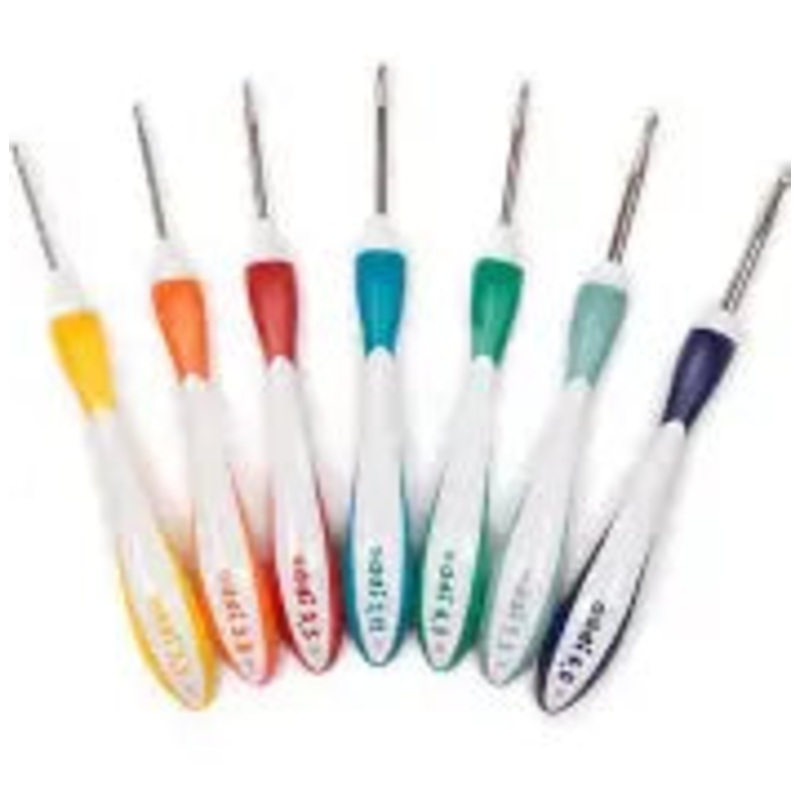 addiSwing Maxi Crochet Hooks-2.00 mm / US A & 2.50 mm / US B & 3.00 mm / US C & 3.25 mm / US D & 3.50 mm / US E & 3.75 mm & 4.00 mm / US F & 4.50 mm / US G & 5.00 mm / US H & 5.50 mm / US I & 6.00 mm / US J