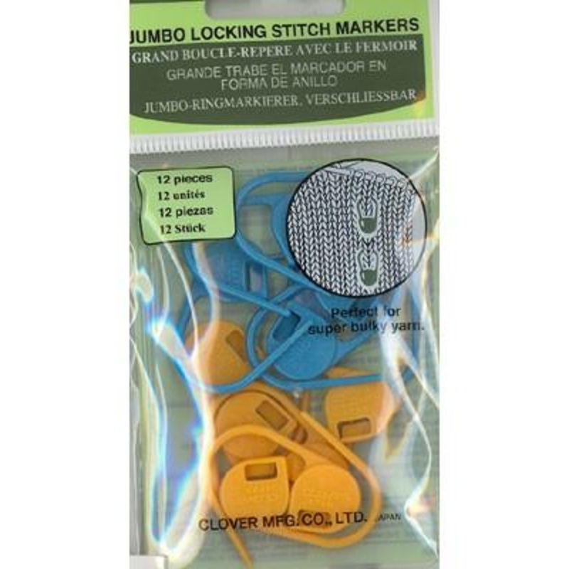 Clover Locking Stitch Markers 12pc (Jumbo)
