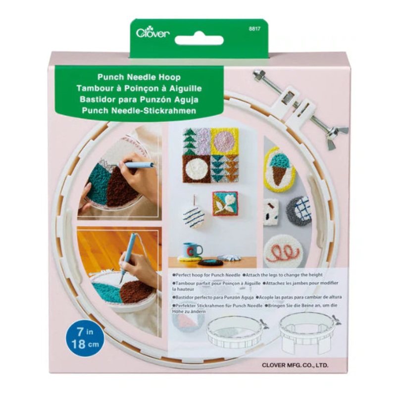 Clover Punch Needle Hoop