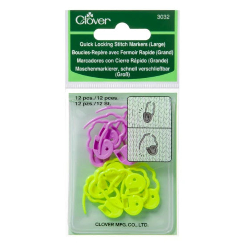 Clover Quick Locking Stitch Markers (Large)