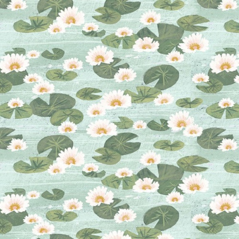 Waterlilies $12.49/Yard-Full Yard & Half Yard & Quarter Yard
