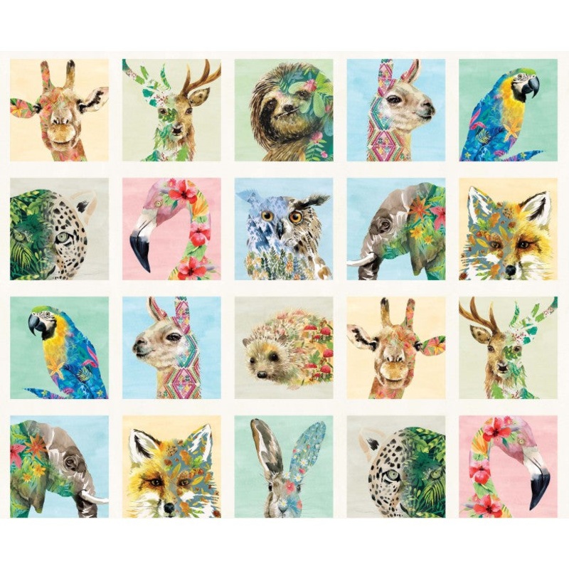 Wild Life Portraits - Cream $13.50
