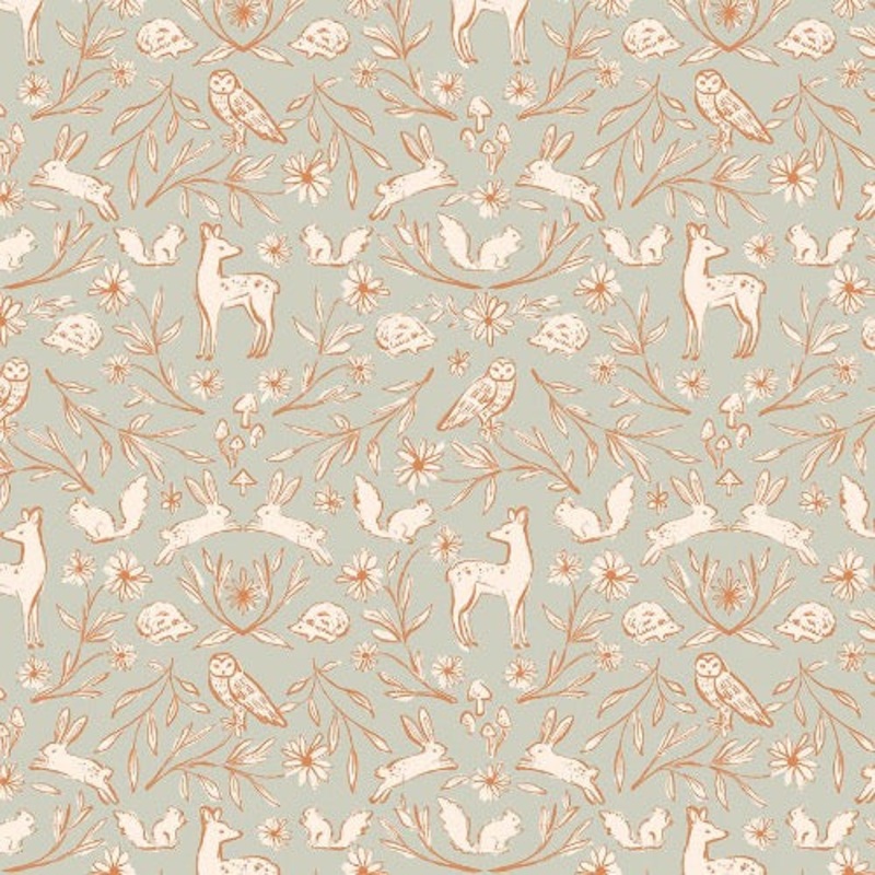Woodland Toile - Misty $12.99/yard