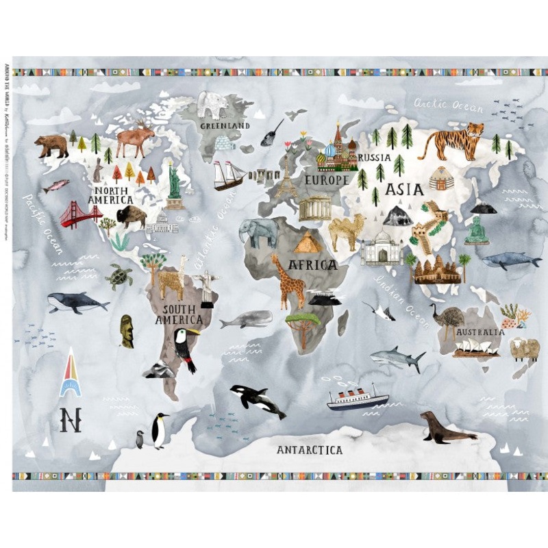 World Map - 36 Panel $13.25