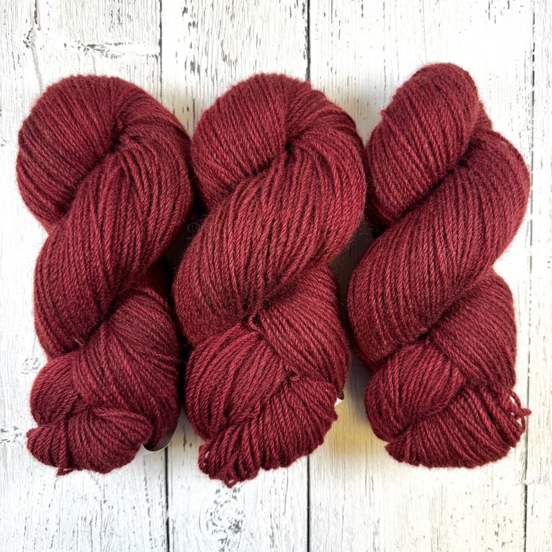 Black Cherry - Heritage DK (Batch 8) - Natural White - Dyed Stock