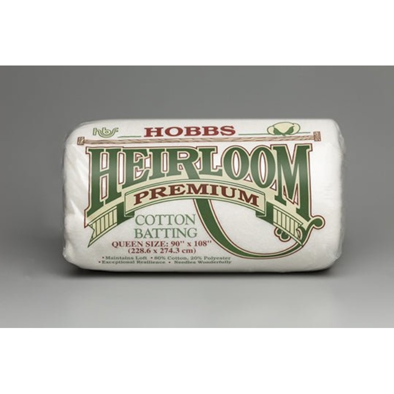 Hobbs Heirloom Premium 80/20 Cotton/Poly Blend Queen Size Pre-Cut Batting (90 x 108) (HHL90)