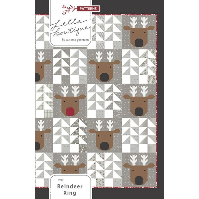 REINDEER XING Quilt Pattern by Lella Boutique